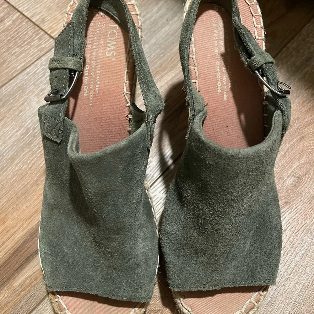 Toms Women's Espadrilles in Tan, Cream, Green, Gray - Picture 4 of 12